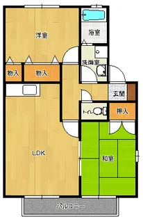 エスポワールSATO A棟【2階】の間取り