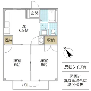 アクティブ藤咲【1階】の間取り