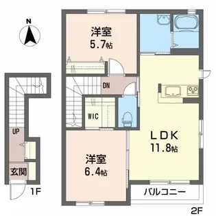 パレー・ベイス【2階】の間取り