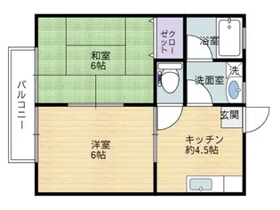 大王ハイツII【1階】の間取り