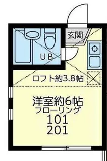 ユナイト山手ラパスの瞳【2階】の間取り