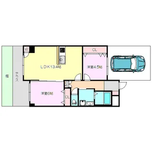 ボニータカーサ【1階】の間取り