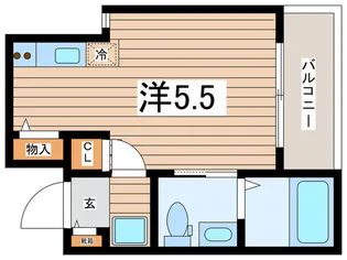 ストリ-ム元住吉【1階】の間取り