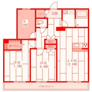 テフィール【3階】の間取り
