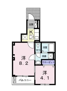ブライトスクエアK I【1階】の間取り