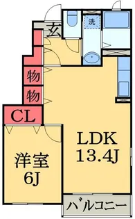 グランメル【1階】の間取り