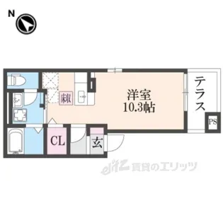 エヴィメリアD【1階】の間取り