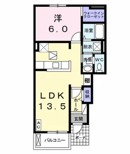 サニープレイス【1階】の間取り
