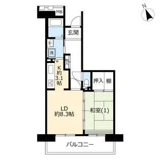URコンフォール南日吉【6階】の間取り