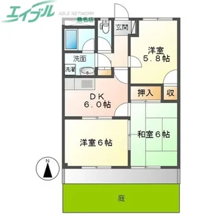 グランデールヒルズ【1階】の間取り