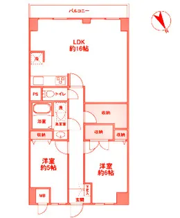 ラ・コスタ壱番館【9階】の間取り