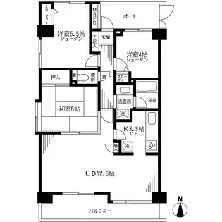 コートプラザ八王子【5階】の間取り