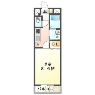 シャインパーク【1階】の間取り