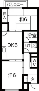 エスポワール大井B棟【1階】の間取り
