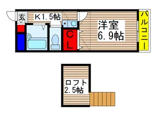 サンハイツ・八千代台【2階】の間取り