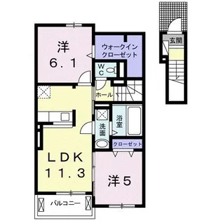 アベニューグレイス【2階】の間取り