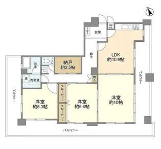 五反田永谷タウンプラザ【11階】の間取り