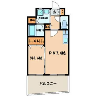 サンシャイン プリンセス 北九州【2階】の間取り