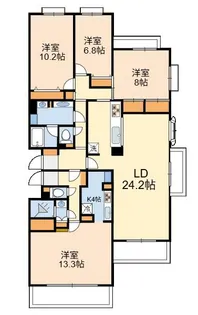 コスモフォーラム多摩2号棟【3階】の間取り