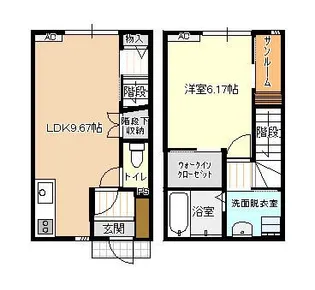 ビオラ古定塚A棟【2階】の間取り