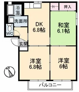 バリュージュ佐野 D棟【1階】の間取り