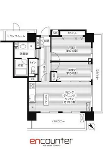 グランピラー高井戸【11階】の間取り