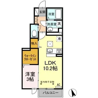 スマーク東【1階】の間取り