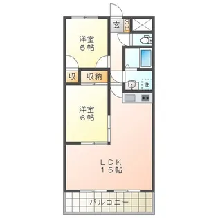高茶屋豊城【1階】の間取り