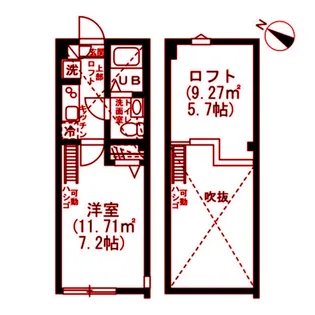 アザーレ・キュリオス市ヶ尾【1階】の間取り