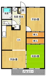コーポ渡辺I【2階】の間取り