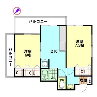 グリーンリーフ【2階】の間取り