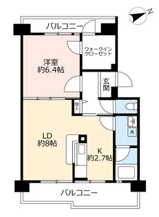 UR岩成台西【8階】の間取り