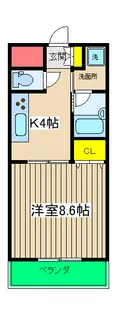ルネス・カリヨン【2階】の間取り