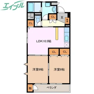 アンファブール【1階】の間取り