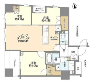 ブランズ明石町【7階】の間取り