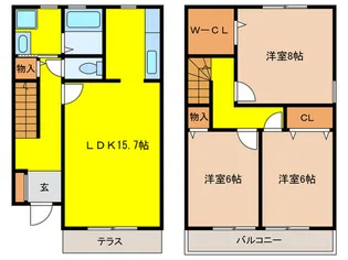 サニーサイドIII【1階】の間取り