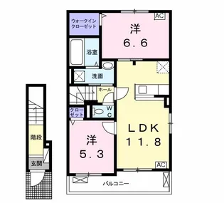 プランドール・H【2階】の間取り