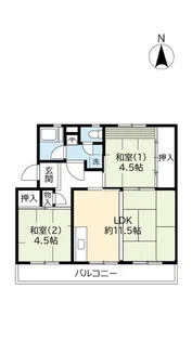 UR南新田【5階】の間取り