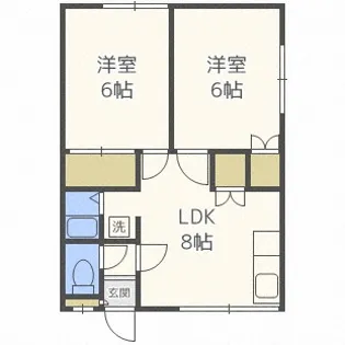クチュール伏古4・5【2階】の間取り