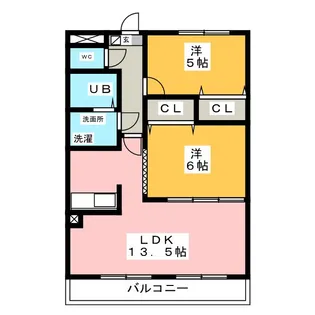 グランドリバー新守山【1階】の間取り