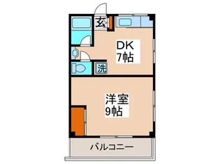 第1シルクハイツ【3階】の間取り