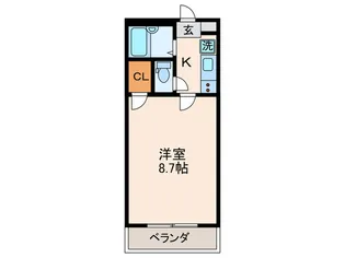 クローバー藤原【3階】の間取り