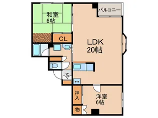 ツインクルコート桂II【2階】の間取り