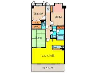 レジオン川西多田【2階】の間取り