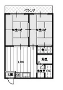新香里ライオンマンション【1階】の間取り