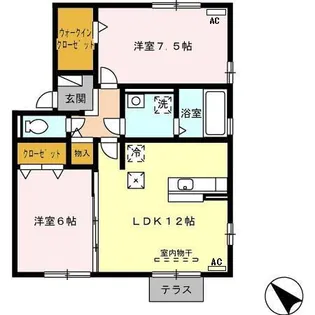 リビングタウン鈴鹿旭が丘 D棟【1階】の間取り