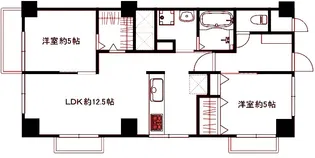 鶴見平和プラザマンション【1階】の間取り