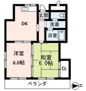 サンハイム・カミ【1階】の間取り