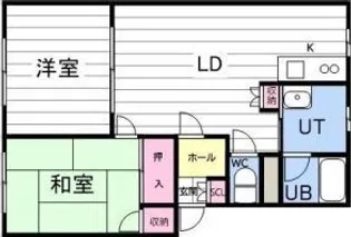フラットミレニアムヒルズ【1階】の間取り