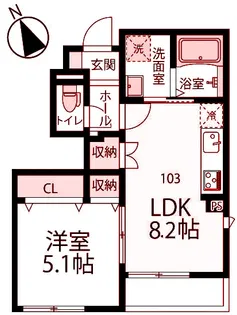 プランドール綱島東【2階】の間取り